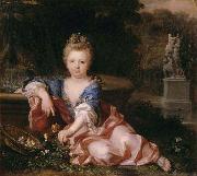 Alexis Simon Belle Portrait of Mariana Victoria of Spain fiancee of Louis XV oil on canvas